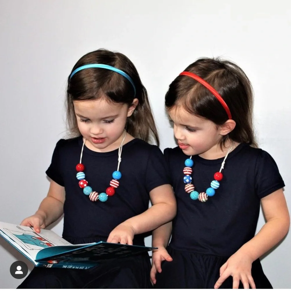 Thing 1 & 2 Dr. Seuss Adjustable Necklace